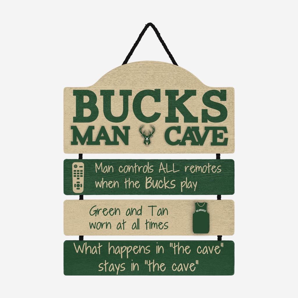 Milwaukee Bucks Mancave Sign FOCO - FOCO.com