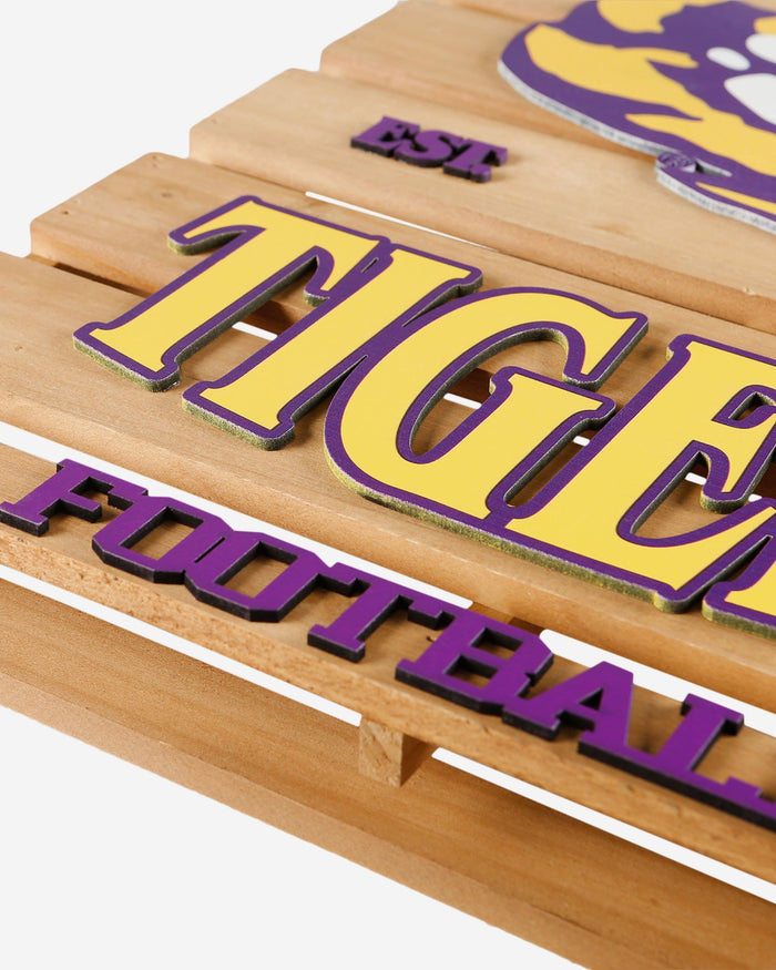 LSU Tigers Wood Pallet Sign FOCO - FOCO.com