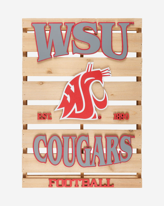 Washington State Cougars Wood Pallet Sign FOCO - FOCO.com