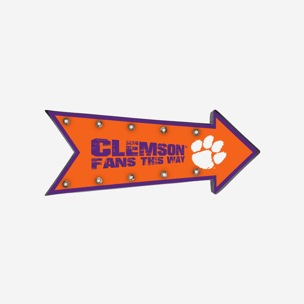 Clemson Tigers Arrow Marquee Sign FOCO - FOCO.com