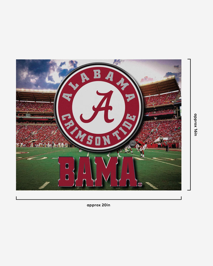 Alabama Crimson Tide Canvas Wall Sign FOCO - FOCO.com