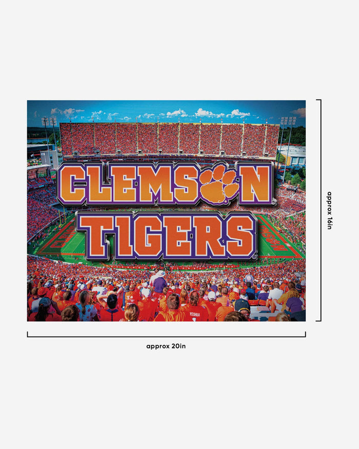 Clemson Tigers Canvas Wall Sign FOCO - FOCO.com