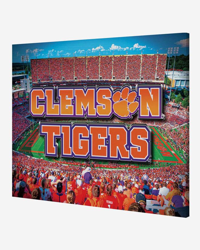 Clemson Tigers Canvas Wall Sign FOCO - FOCO.com