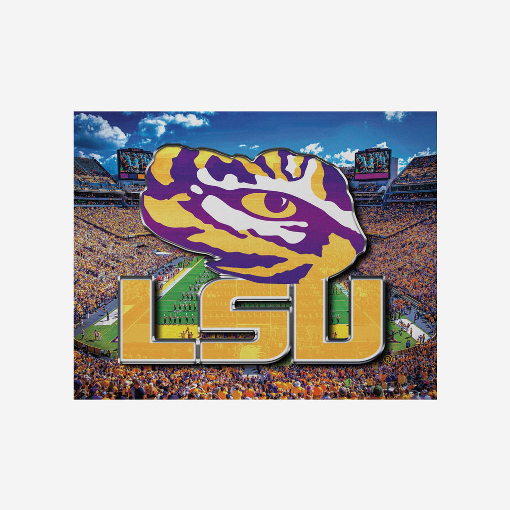 LSU Tigers Canvas Wall Sign FOCO - FOCO.com