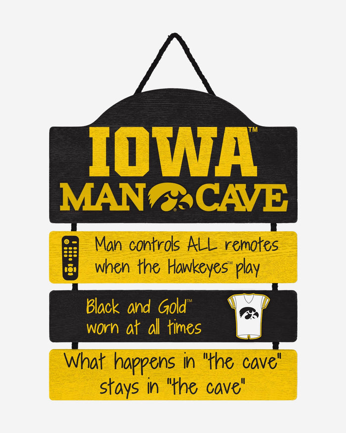 Iowa Hawkeyes Mancave Sign FOCO - FOCO.com