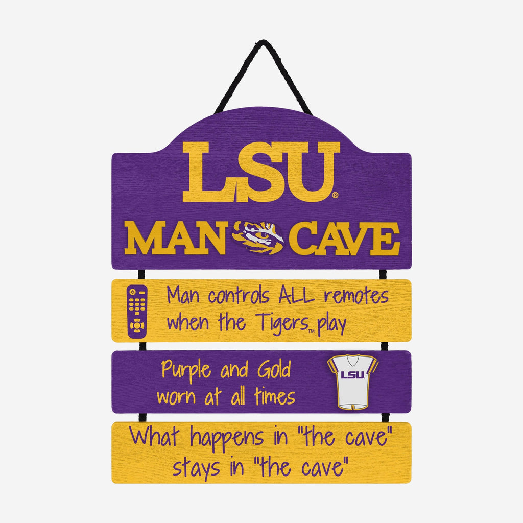 LSU Tigers Mancave Sign FOCO - FOCO.com