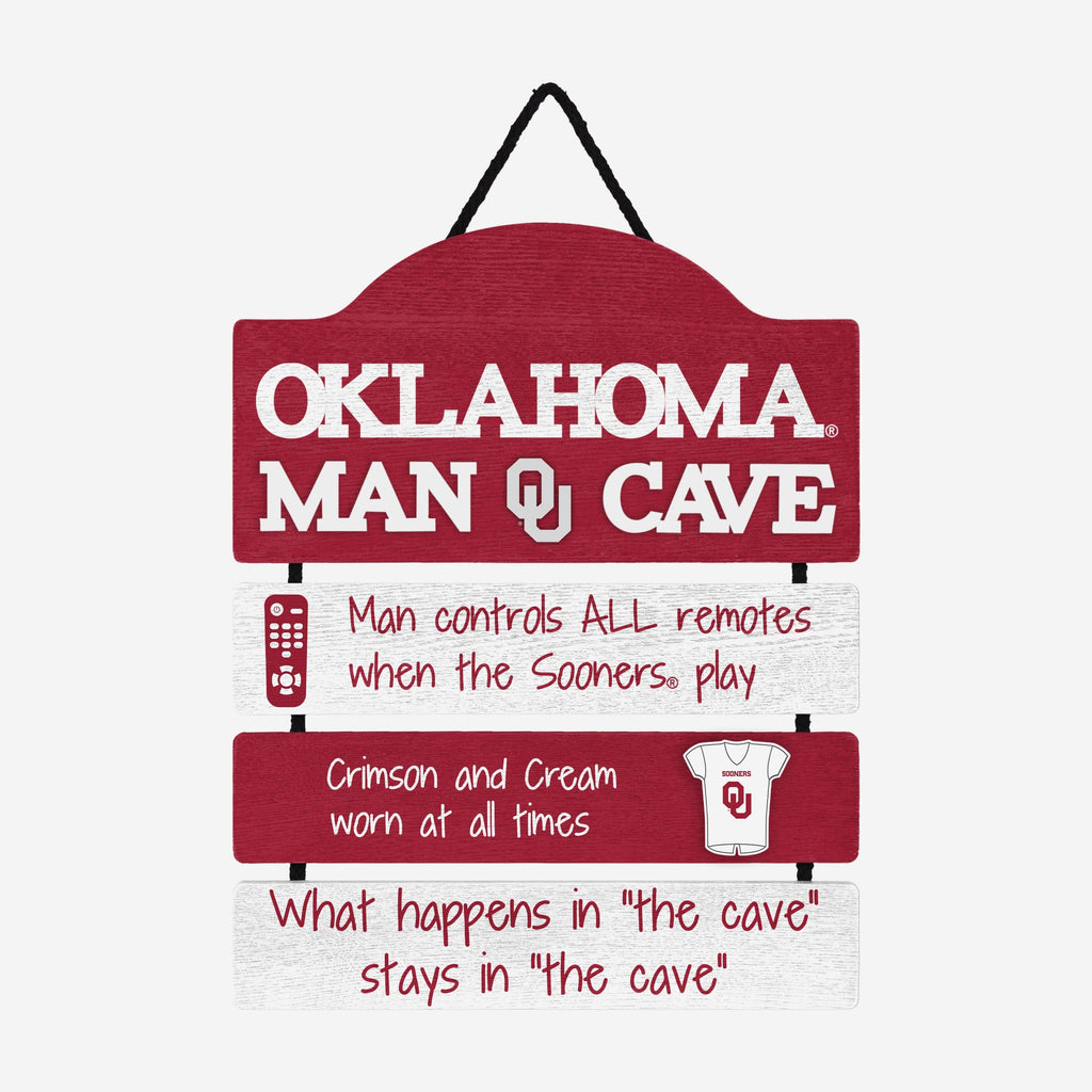 Oklahoma Sooners Mancave Sign FOCO - FOCO.com