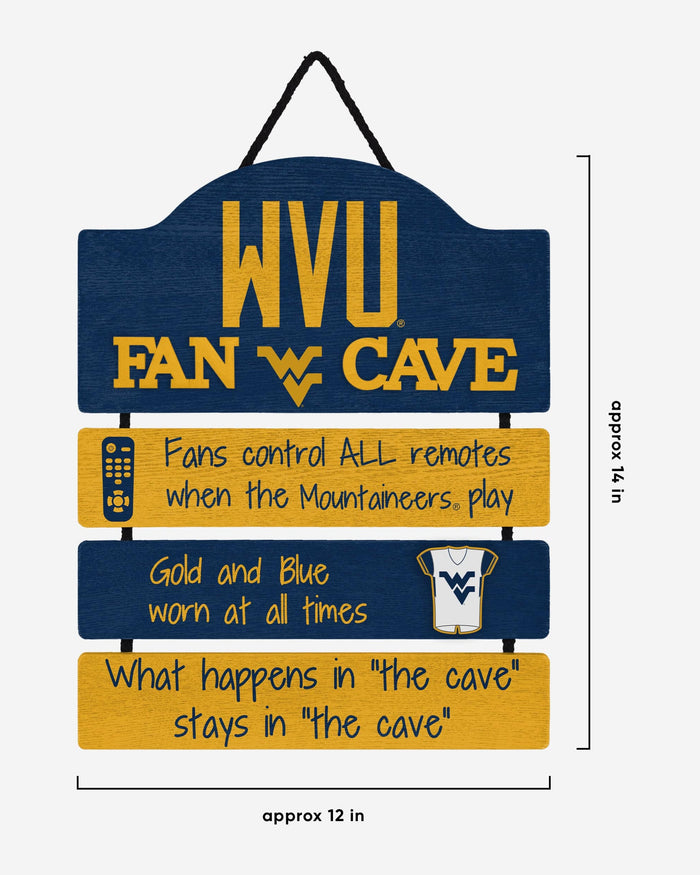 West Virginia Mountaineers Mancave Sign FOCO - FOCO.com