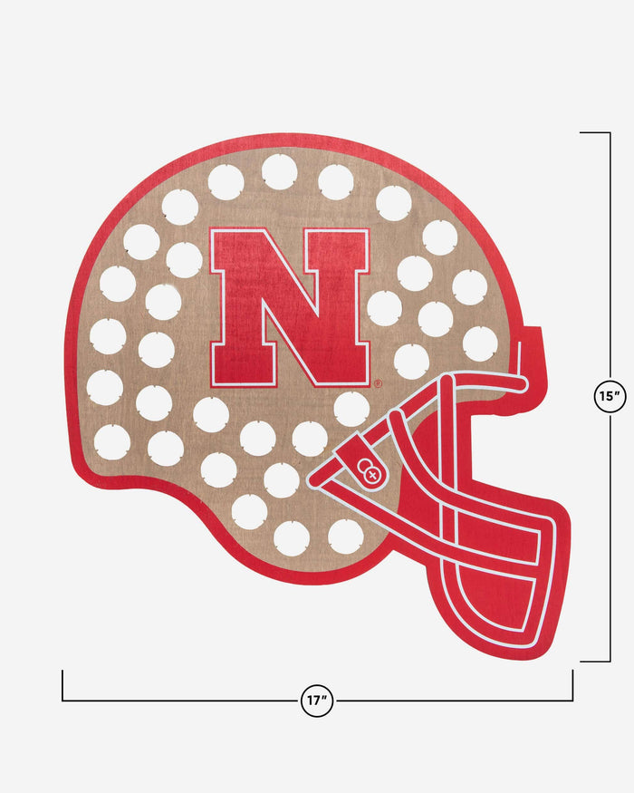 Nebraska Cornhuskers Push Bottle Cap Wall Sign FOCO - FOCO.com