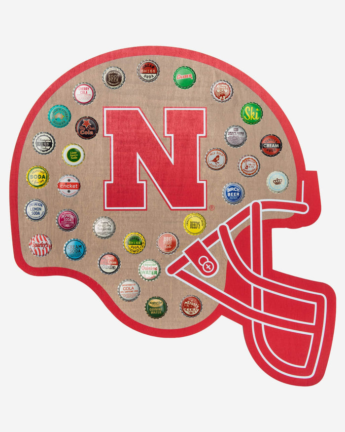 Nebraska Cornhuskers Push Bottle Cap Wall Sign FOCO - FOCO.com