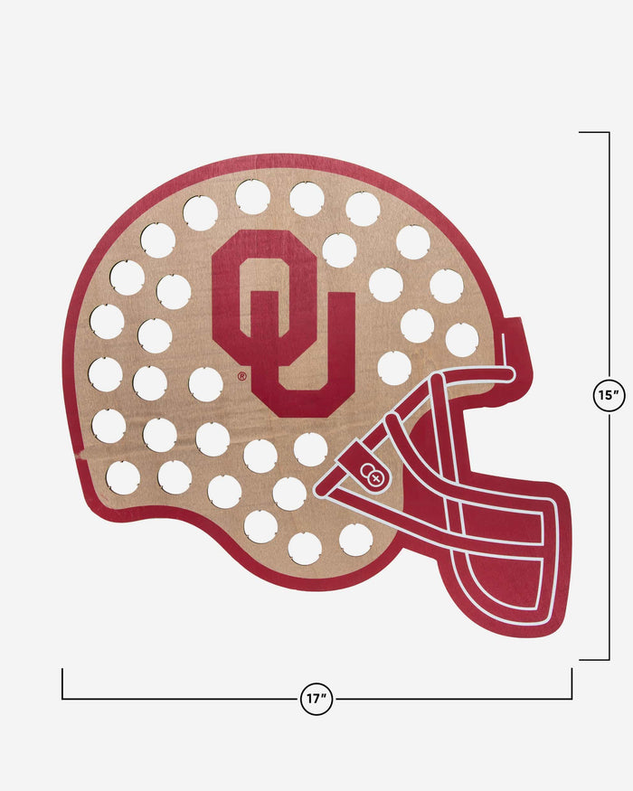 Oklahoma Sooners Push Bottle Cap Wall Sign FOCO - FOCO.com