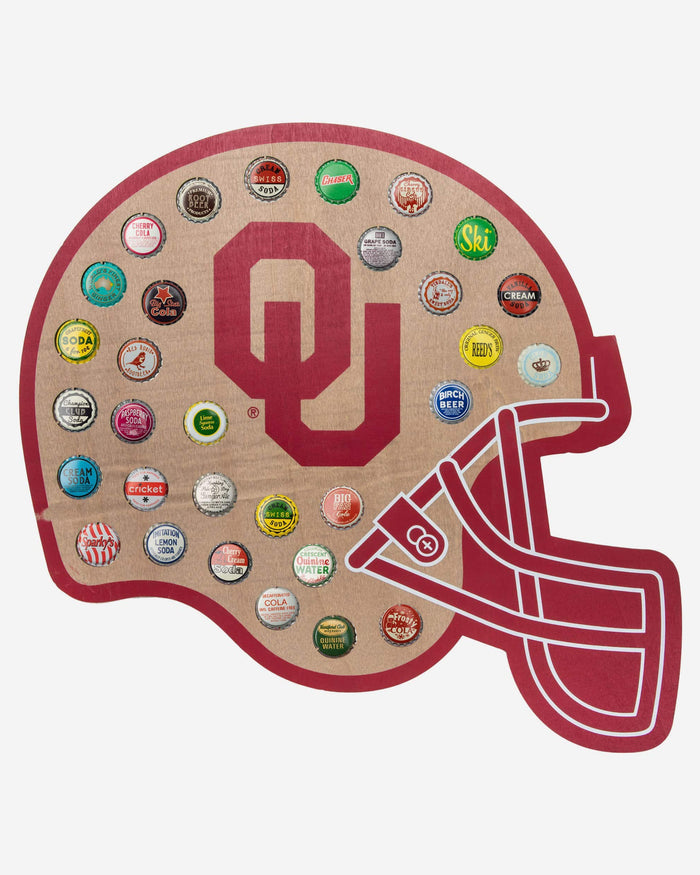 Oklahoma Sooners Push Bottle Cap Wall Sign FOCO - FOCO.com