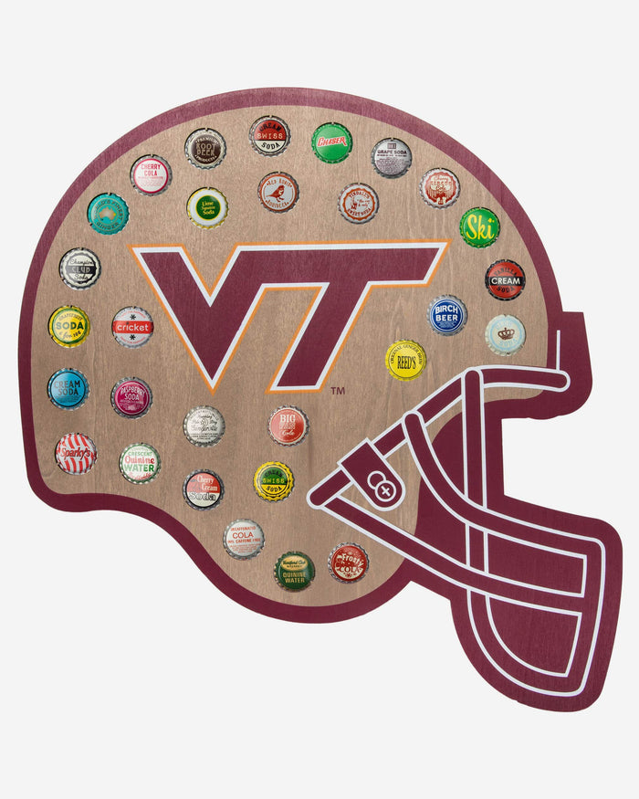 Virginia Tech Hokies Push Bottle Cap Wall Sign FOCO - FOCO.com