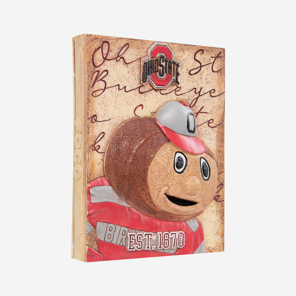 Brutus Buckeye Ohio State Buckeyes Mascot Wall Plaque FOCO - FOCO.com