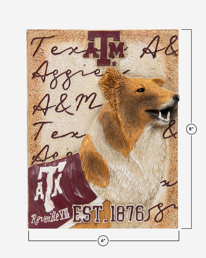 Reveille Texas A&M Aggies Mascot Wall Plaque FOCO - FOCO.com