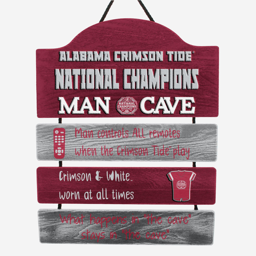 Alabama Crimson Tide 2020 Football National Champions Mancave Sign FOCO - FOCO.com