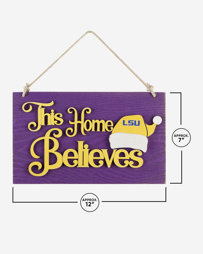 LSU Tigers This Home Believes Wall Sign FOCO - FOCO.com