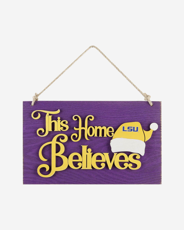LSU Tigers This Home Believes Wall Sign FOCO - FOCO.com