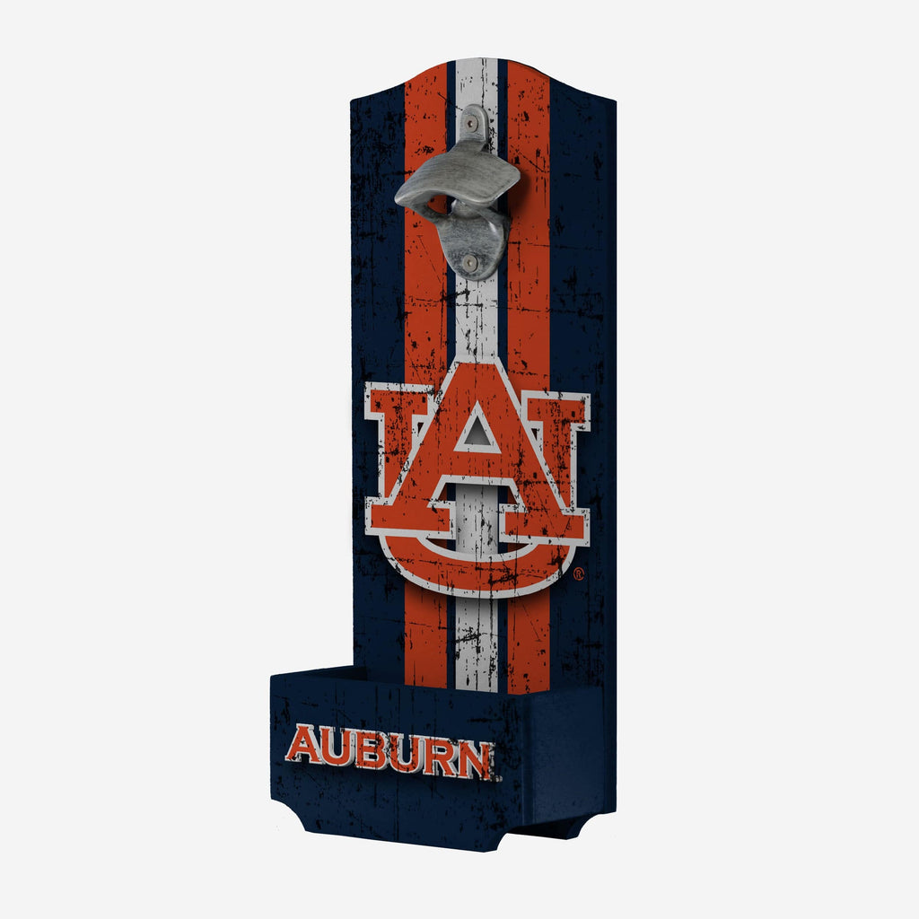 Auburn Tigers Wooden Bottle Cap Opener Sign FOCO - FOCO.com