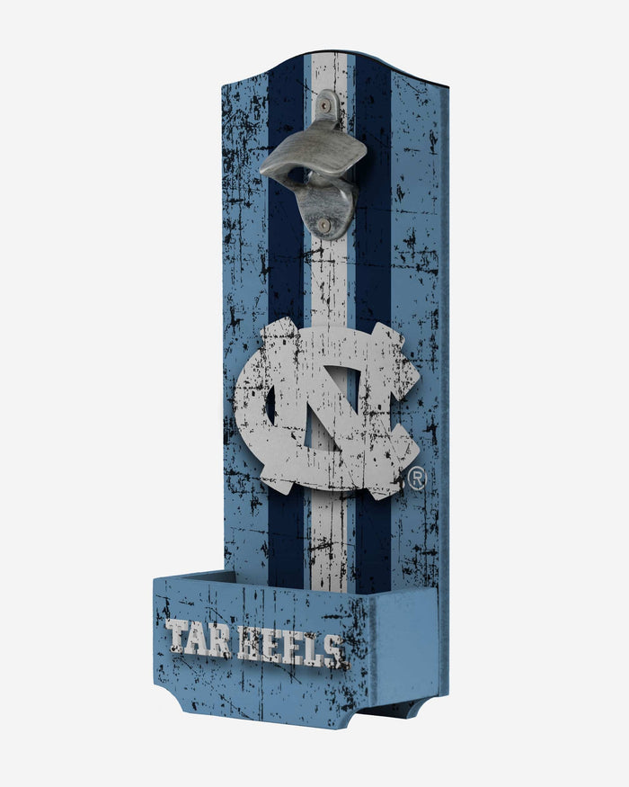 North Carolina Tar Heels Wooden Bottle Cap Opener Sign FOCO - FOCO.com