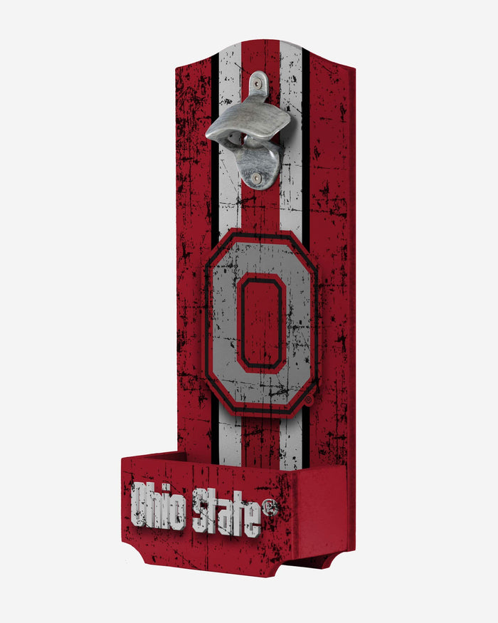 Ohio State Buckeyes Wooden Bottle Cap Opener Sign FOCO - FOCO.com
