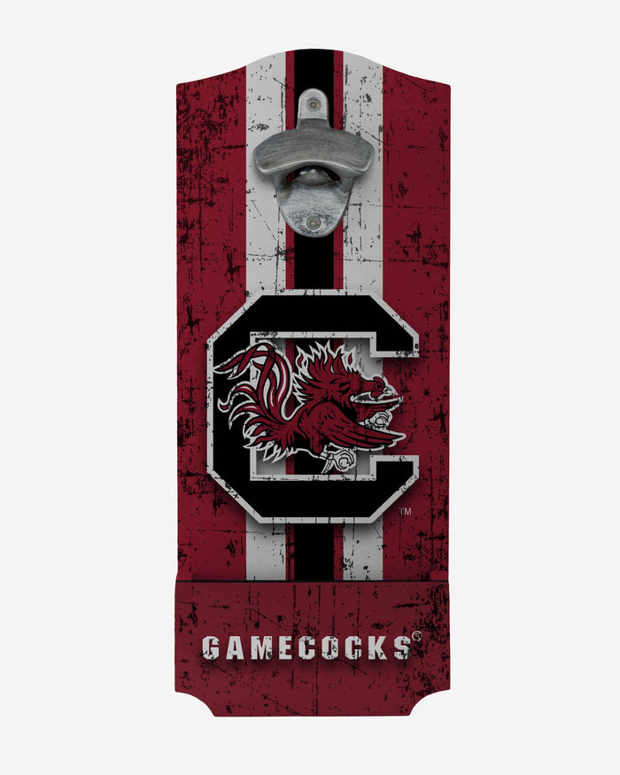 South Carolina Gamecocks Wooden Bottle Cap Opener Sign FOCO - FOCO.com
