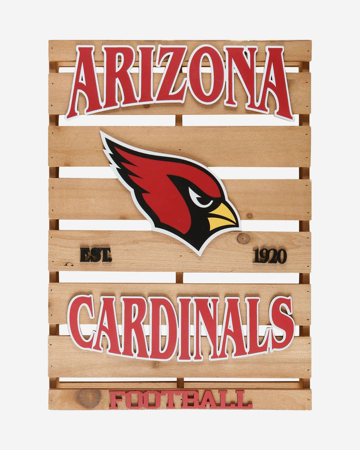Arizona Cardinals Wood Pallet Sign FOCO - FOCO.com