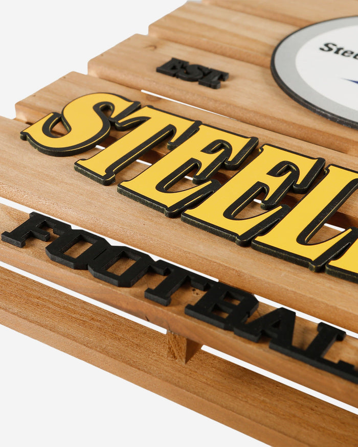 Pittsburgh Steelers Wood Pallet Sign FOCO - FOCO.com