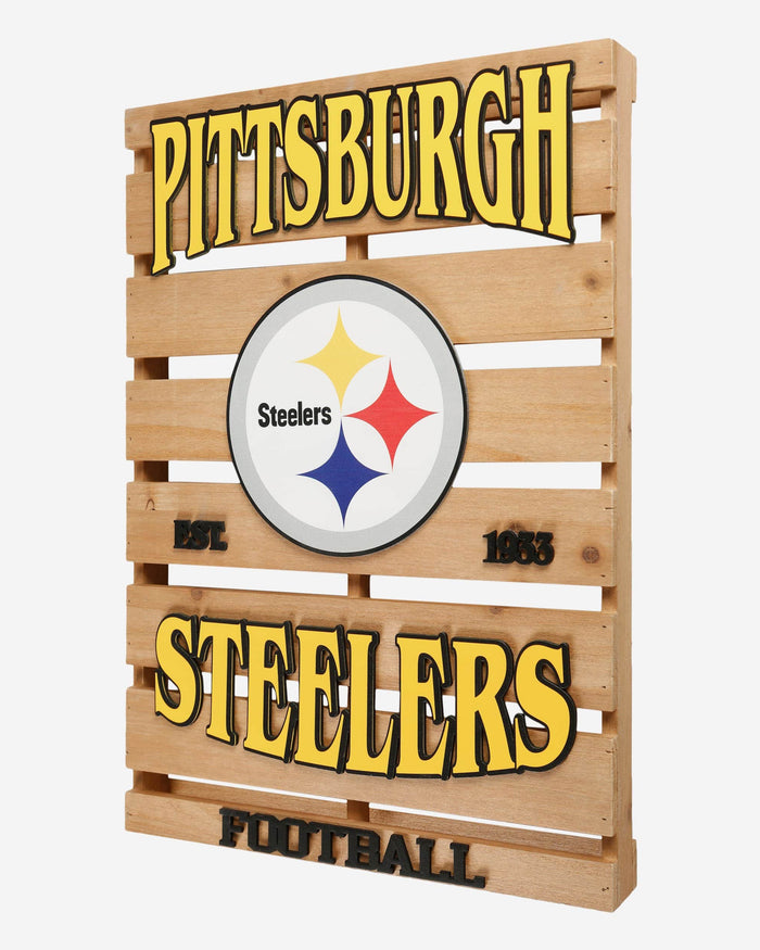 Pittsburgh Steelers Wood Pallet Sign FOCO - FOCO.com