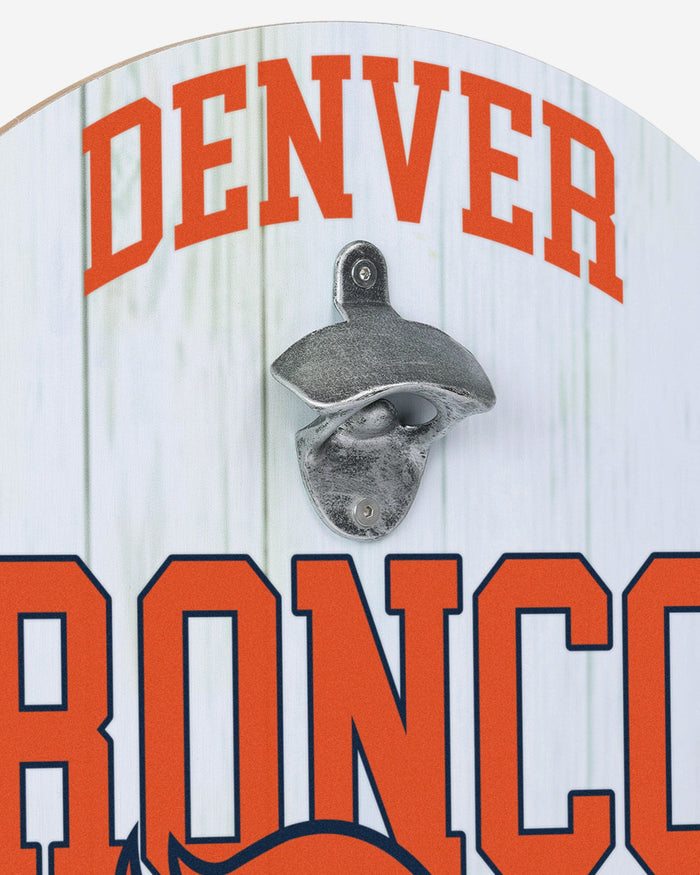 Denver Broncos Bottle Opener Cap Catcher Wall Sign FOCO - FOCO.com