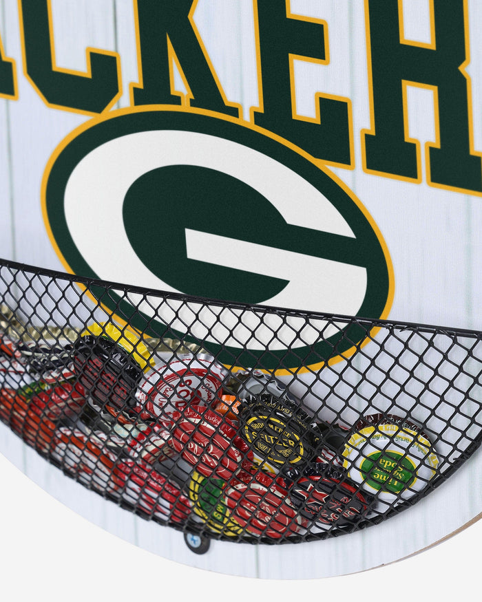 Green Bay Packers Bottle Opener Cap Catcher Wall Sign FOCO - FOCO.com