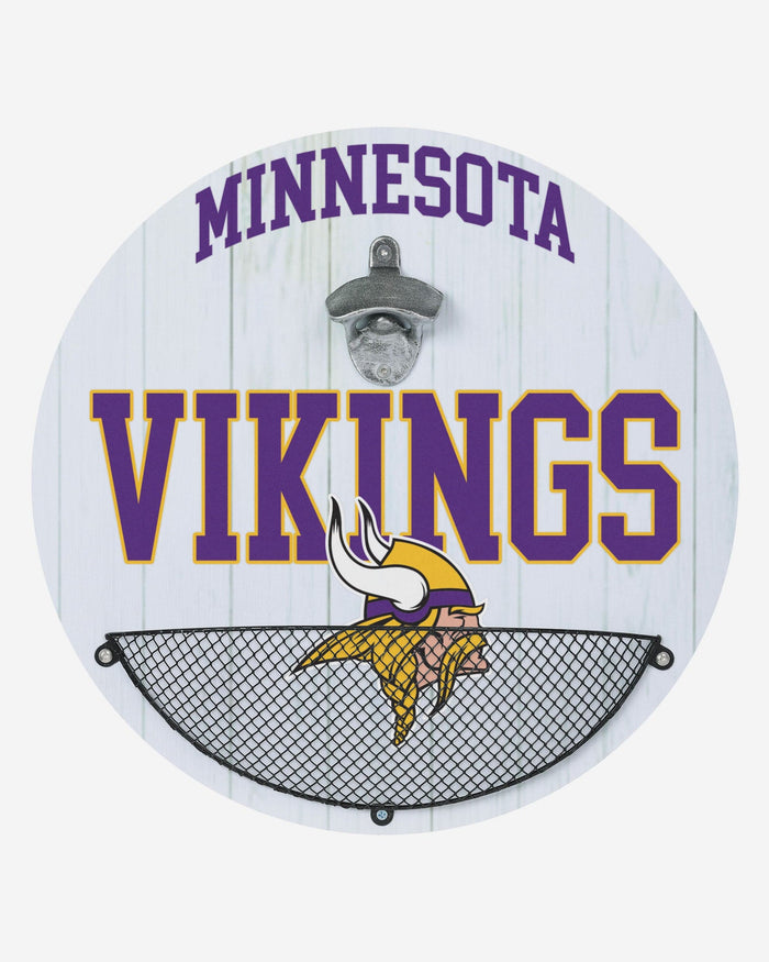 Minnesota Vikings Bottle Opener Cap Catcher Wall Sign FOCO - FOCO.com