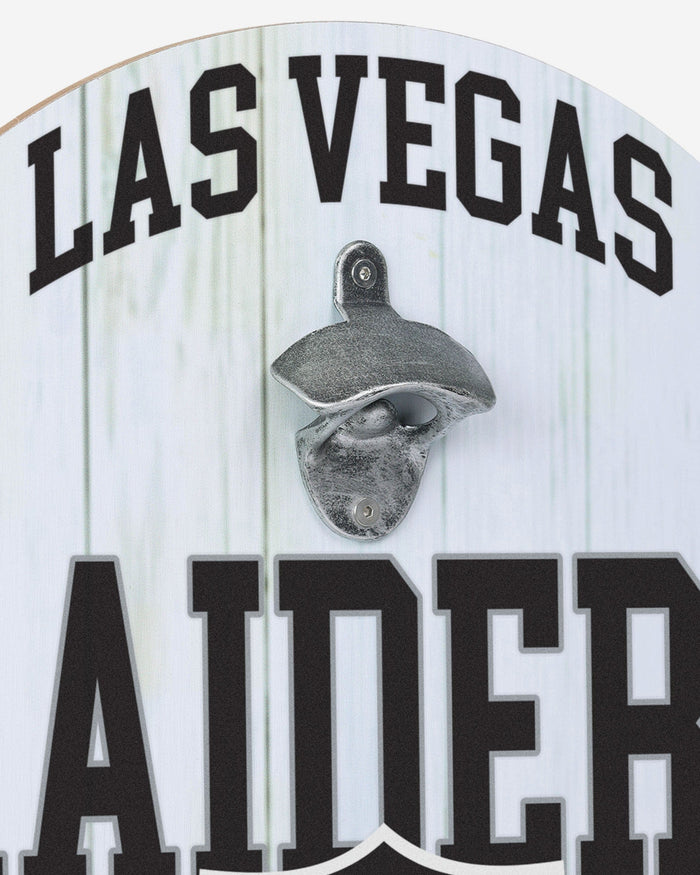 Las Vegas Raiders Bottle Opener Cap Catcher Wall Sign FOCO - FOCO.com