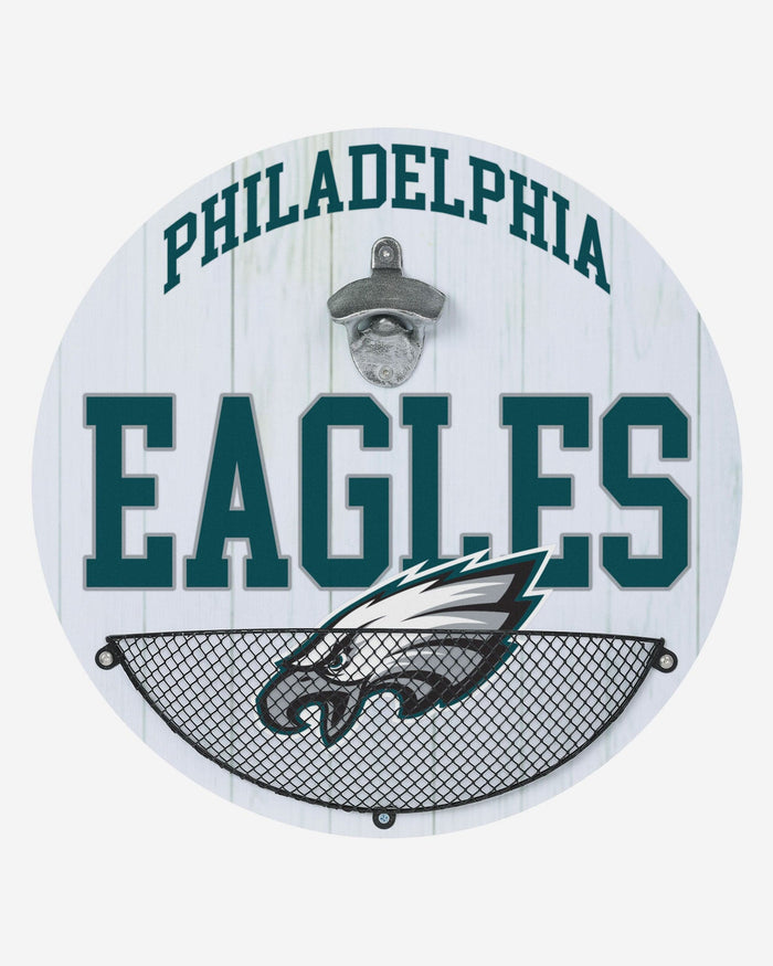 Philadelphia Eagles Bottle Opener Cap Catcher Wall Sign FOCO - FOCO.com