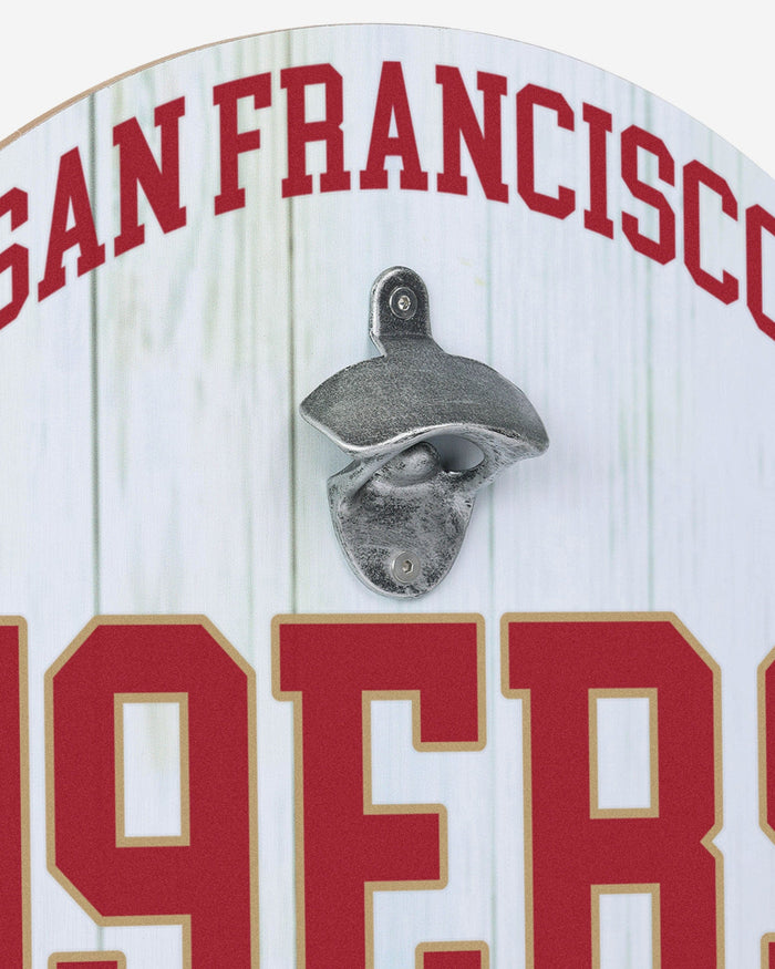 San Francisco 49ers Bottle Opener Cap Catcher Wall Sign FOCO - FOCO.com