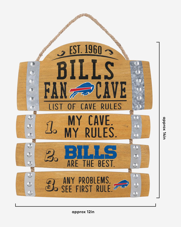 Buffalo Bills Barrel Slat Mancave Sign FOCO - FOCO.com