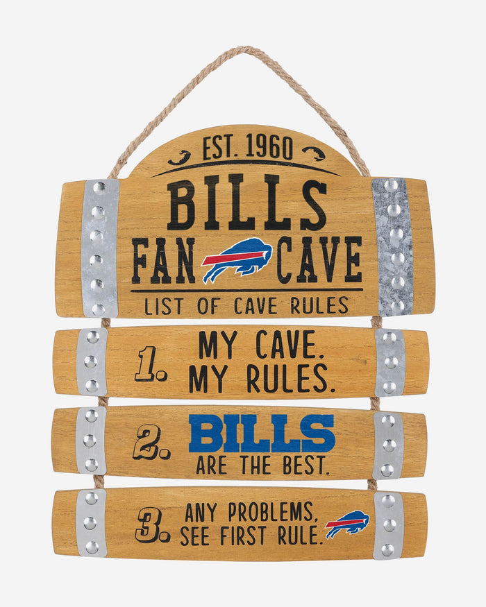 Buffalo Bills Barrel Slat Mancave Sign FOCO - FOCO.com