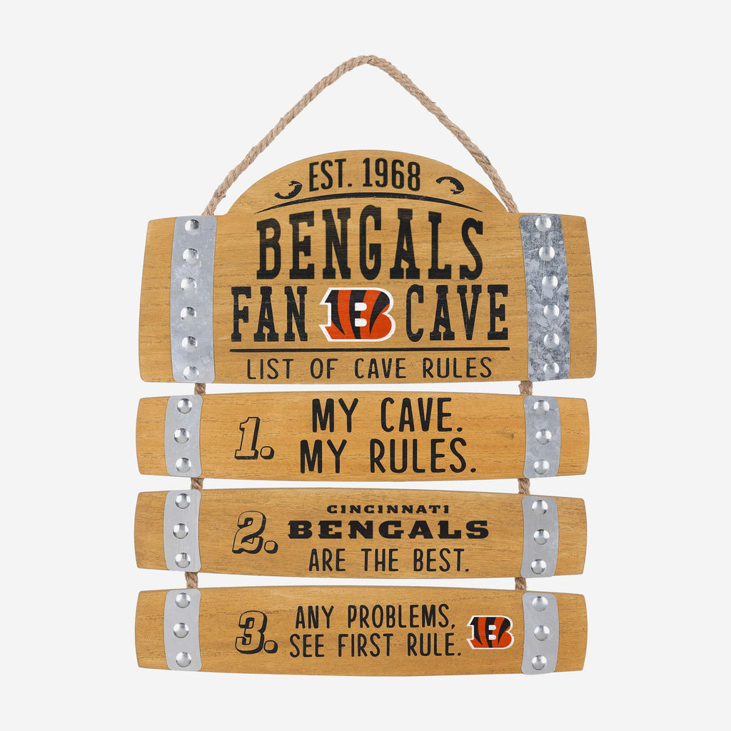 Cincinnati Bengals Barrel Slat Mancave Sign FOCO