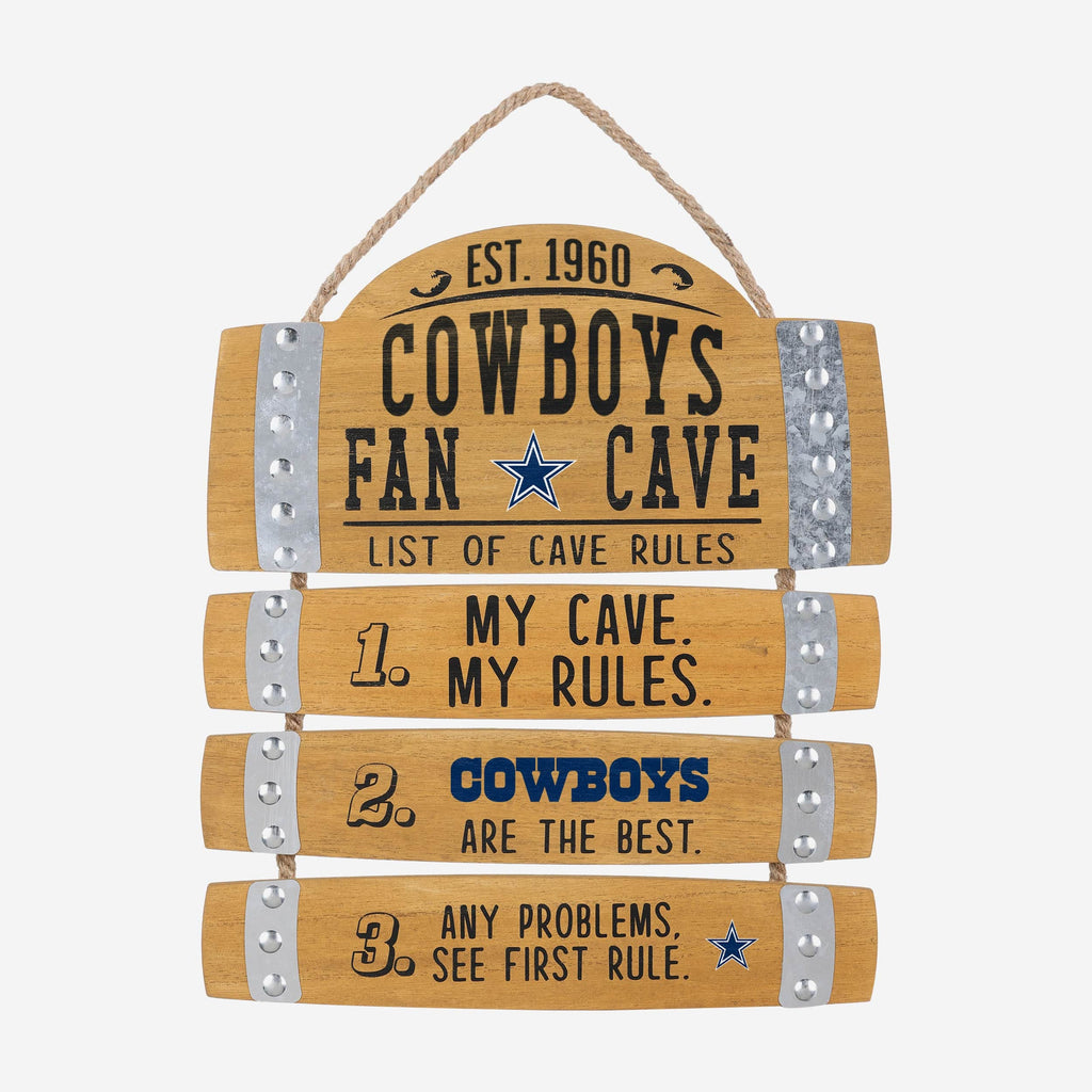 Dallas Cowboys Barrel Slat Mancave Sign FOCO - FOCO.com