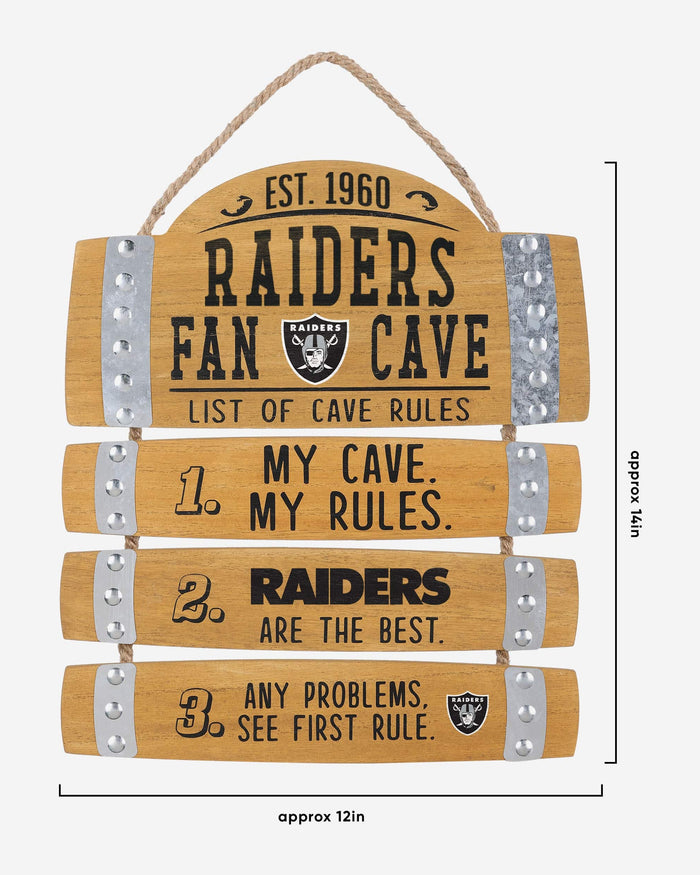 Las Vegas Raiders Barrel Slat Mancave Sign FOCO - FOCO.com