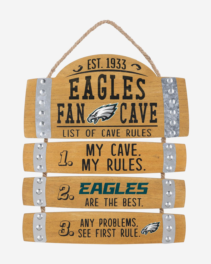 Philadelphia Eagles Barrel Slat Mancave Sign FOCO - FOCO.com