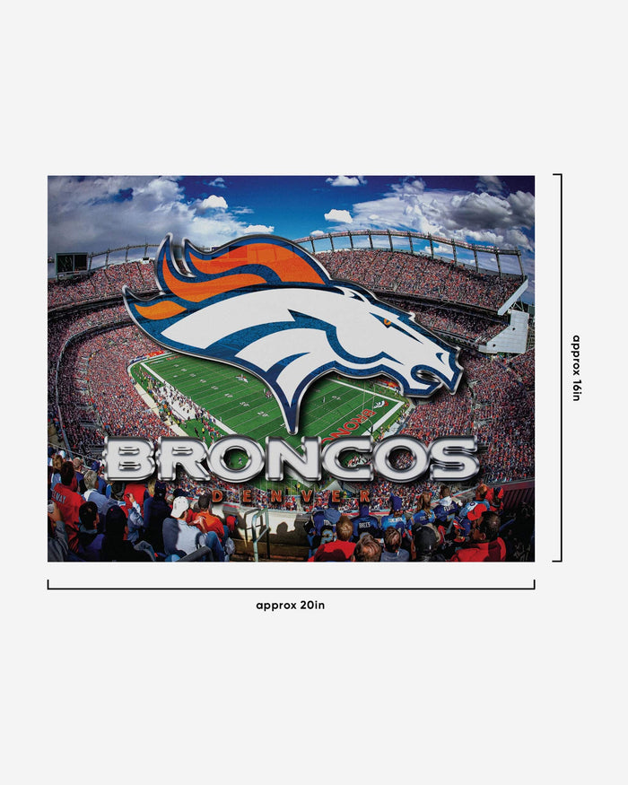Denver Broncos Canvas Wall Sign FOCO - FOCO.com