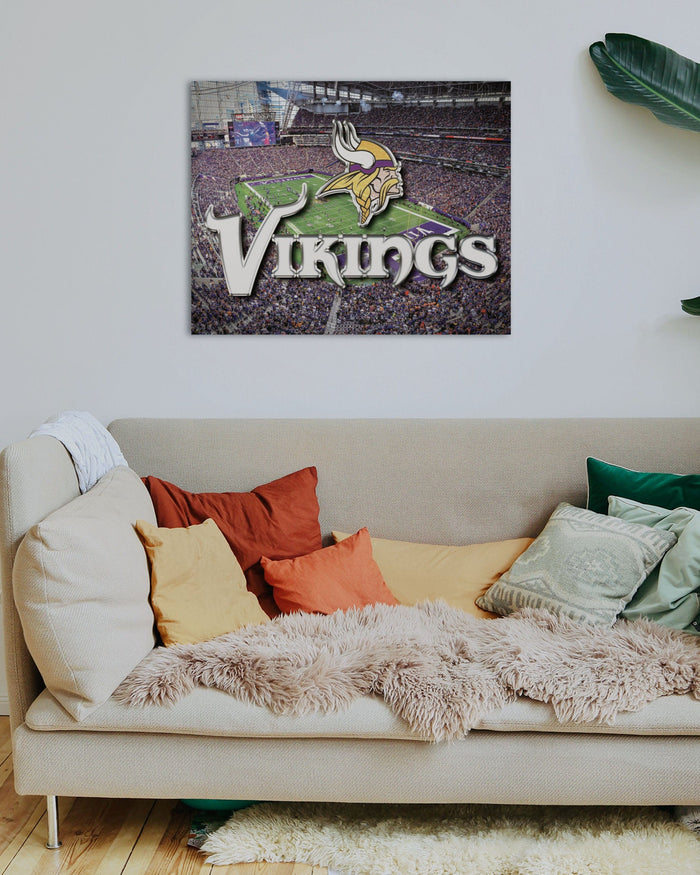 Minnesota Vikings Canvas Wall Sign FOCO - FOCO.com