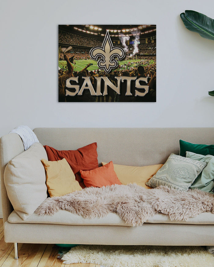 New Orleans Saints Canvas Wall Sign FOCO - FOCO.com