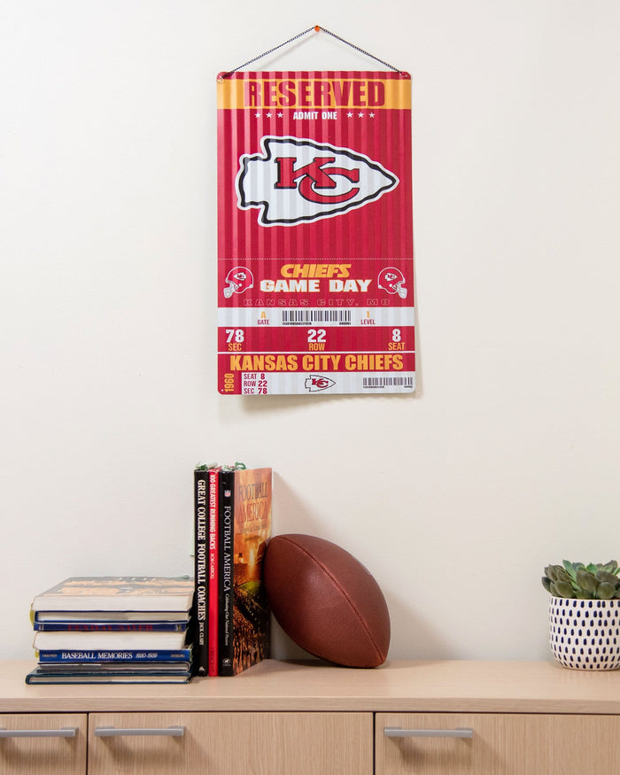 Kansas City Chiefs Corrugated Metal Wall Sign FOCO - FOCO.com