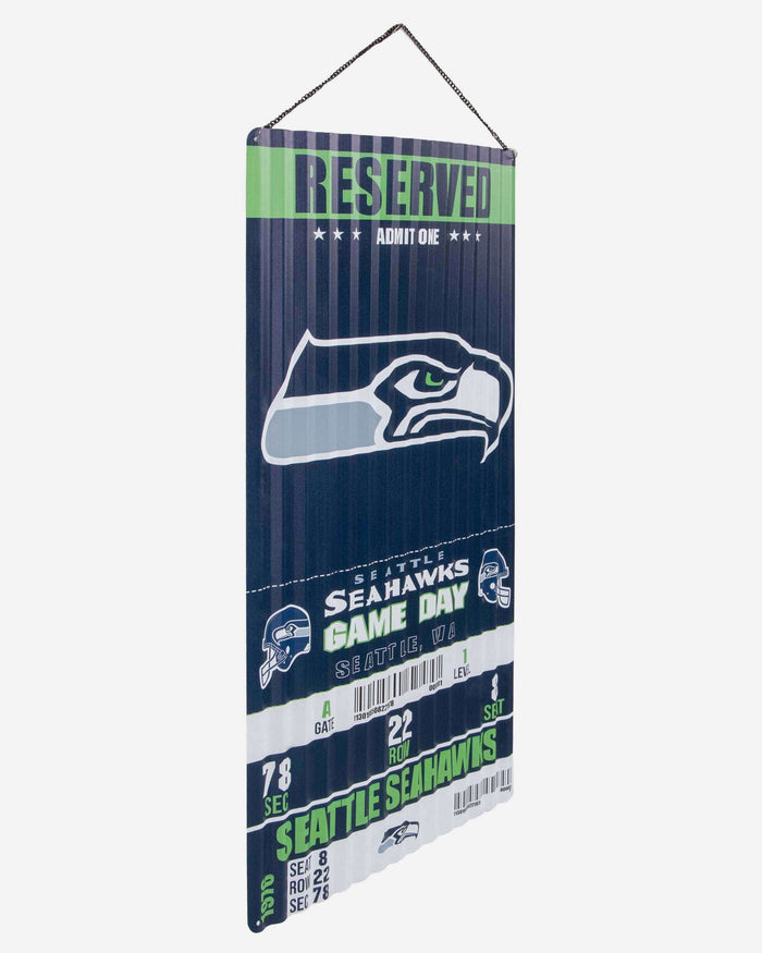 Seattle Seahawks Corrugated Metal Wall Sign FOCO - FOCO.com