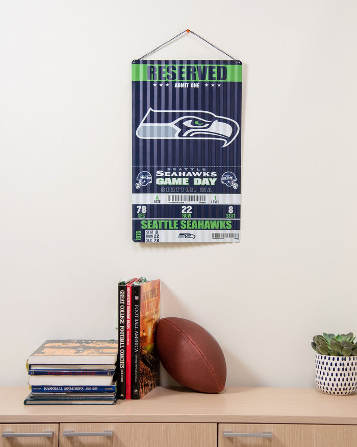 Seattle Seahawks Corrugated Metal Wall Sign FOCO - FOCO.com