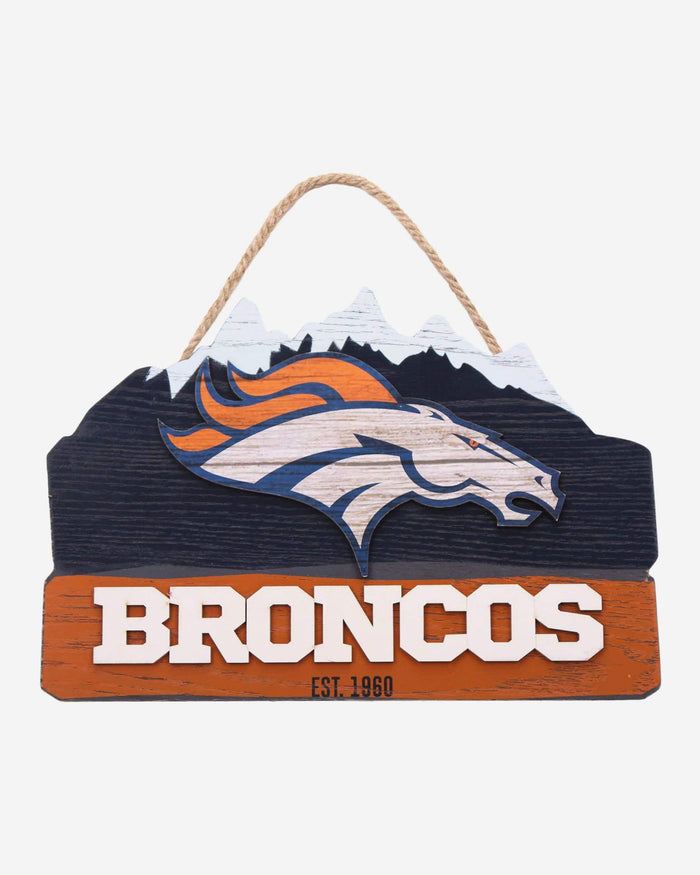 Denver Broncos Wooden Die Cut Sign FOCO - FOCO.com