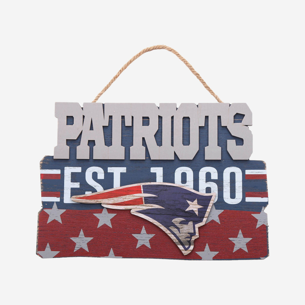 New England Patriots Wooden Die Cut Sign FOCO - FOCO.com