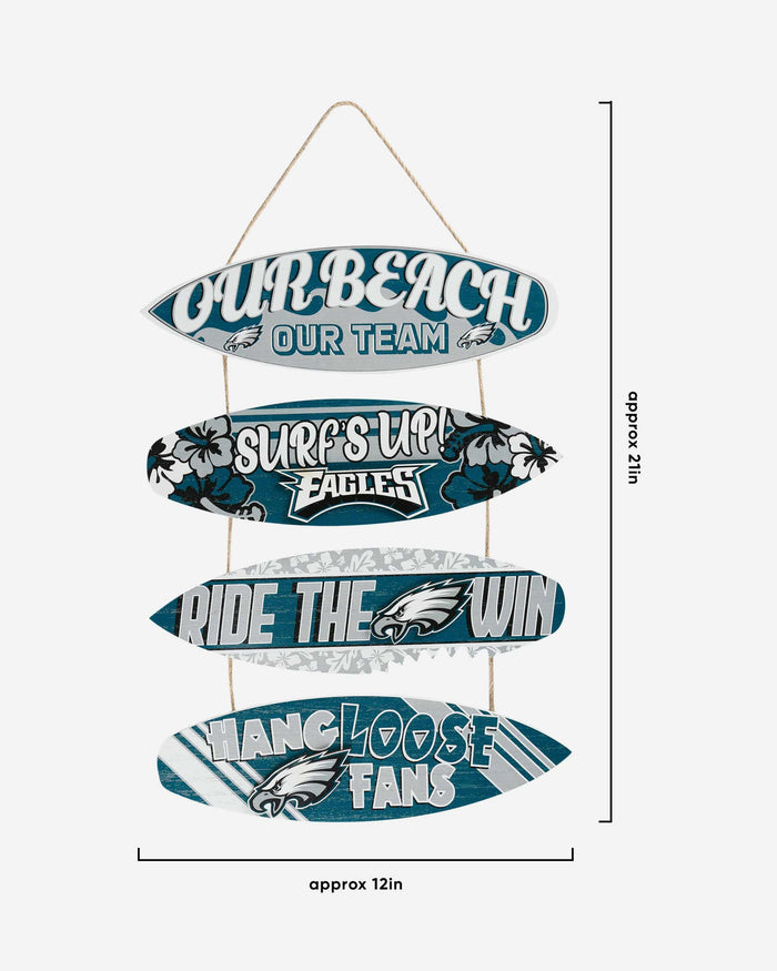 Philadelphia Eagles Fancave Surfboard Sign FOCO - FOCO.com